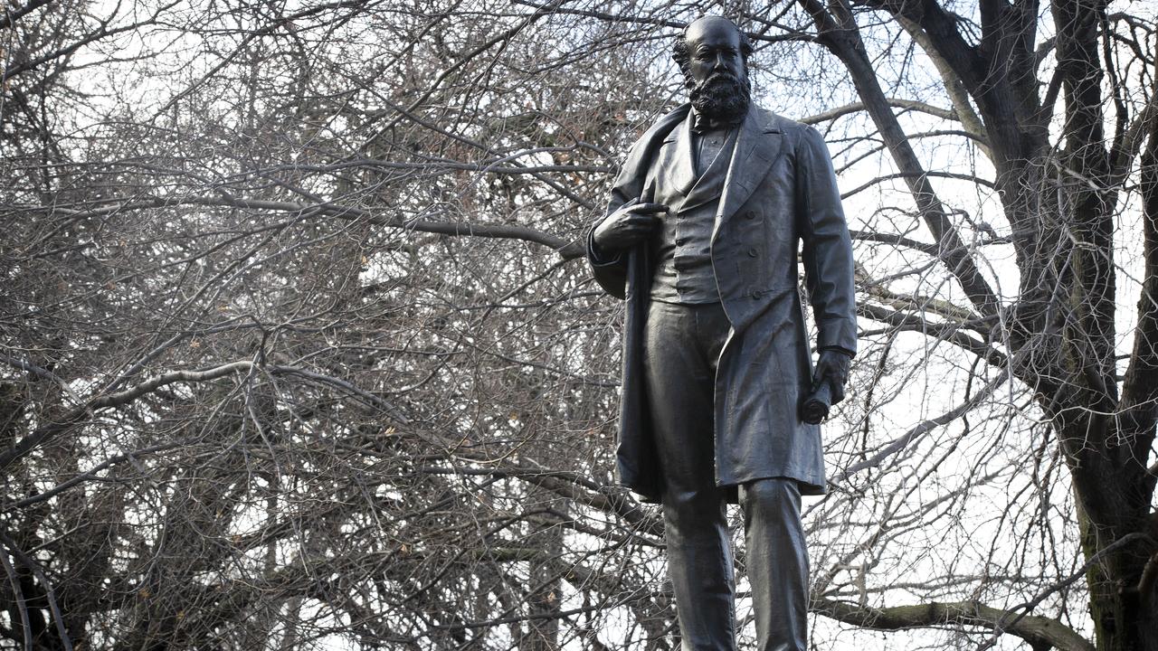 William Crowther statue at Franklin Square, Hobart. Picture Chris Kidd