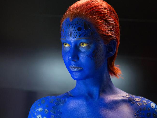 Jennifer Lawrence in the new X-Men film.