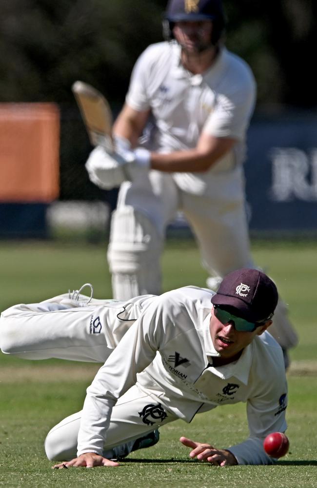 Prahran’s Cameron Hemp in the field against Ringwood. Picture: Andy Brownbill