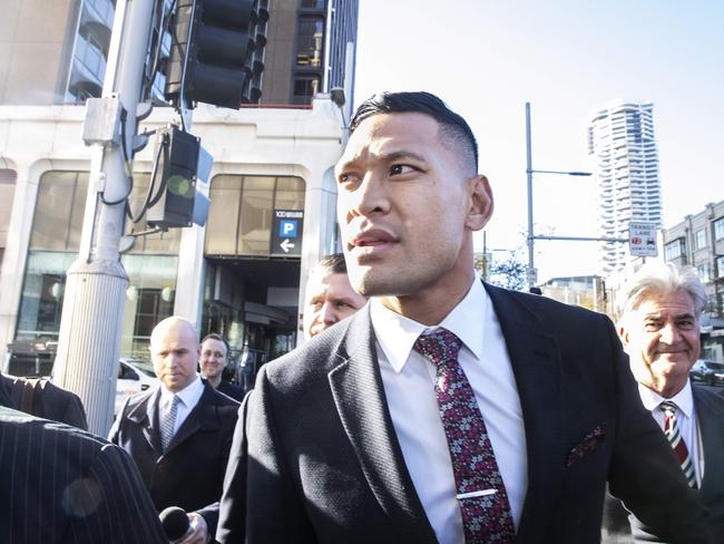 28/6/19: Israel Folau arrives at the Fair Work Commission mandatory conciliation hearing - Application to deal with an unlawful termination dispute in Sydney. John Feder/The Australian.