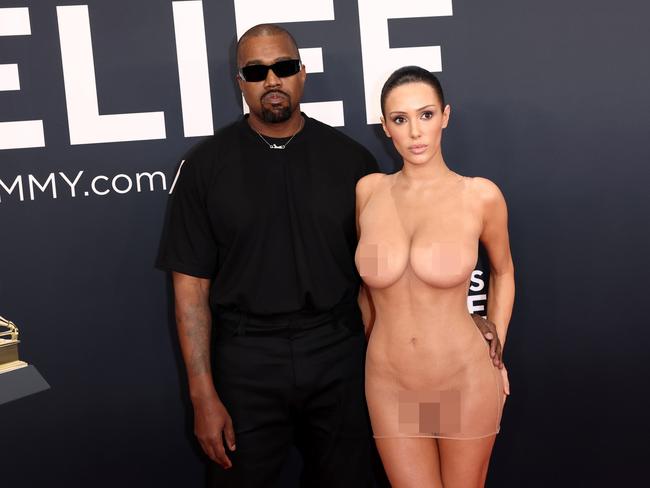 Kanye West said during an anti—Semitic rant that wife Bianca Censori doesn’t do anything without his “approval”. Picture: Getty Images for The Recording Academy