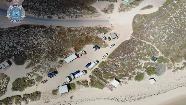 WA Police drone footage of campground where Cleo Smith went missing. Picture: WA Police