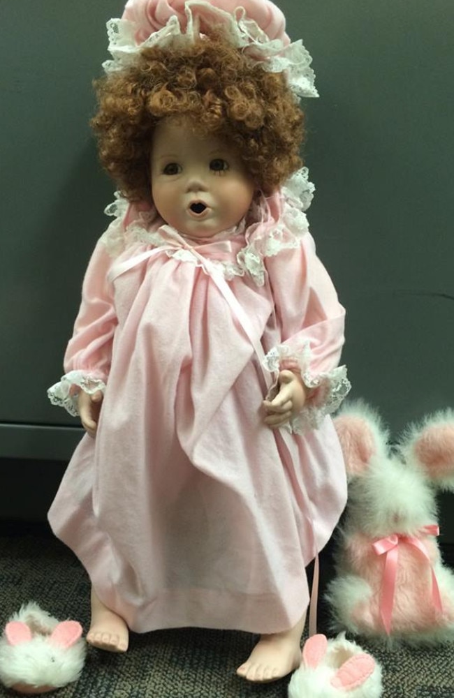 One of the dolls left on an San Clemente doorstep. Photo: Facebook.