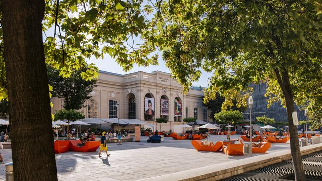 Courtyard in Vienna's Museums Quarter.