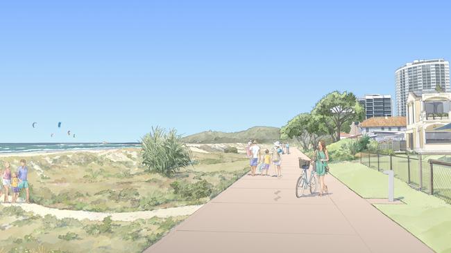 The Oceanway as it will appear on the beachfront. Picture: Supplied