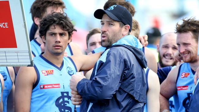 Sturt coach Martin Mattner is a wanted man by AFL clubs but has vowed not to be distracted from his side’s SANFL finals campaign. Picture: Dean Martin.