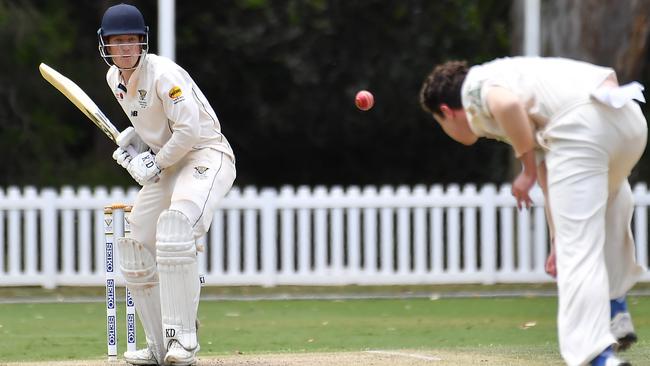 Valley batsman Hugh Weibgen University Vs Valley Saturday December 3, 2022. Picture, John Gass