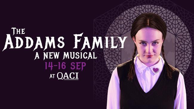 Queensland Academies Creative Industries The Addams Family musical cast.