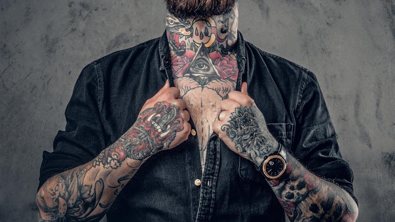 Front-of-neck tattoos will still exclude someone from joining Victoria Police. Picture: iStock