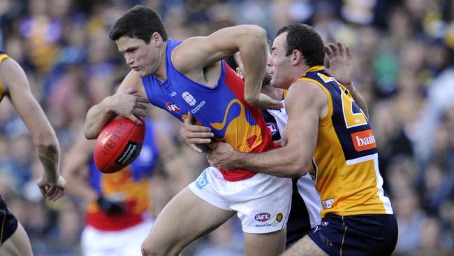 Jack Crisp in action for his former club Brisbane Lions.