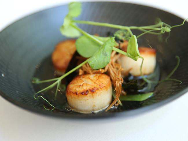 A scallop dish that is created at the restaurant. Picture: Tim Hunter.