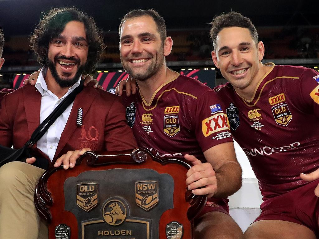 Johnathan Thurston, Cameron Smith and Billy Slater are set to form a coaching dream team. Picture: Adam Head