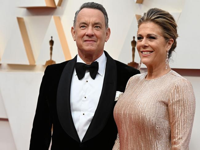 Tom Hanks and wife Rita Wilson arrive for the 92nd Oscars. Picture: AFP