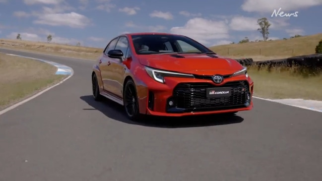 Toyota GR Corolla on track