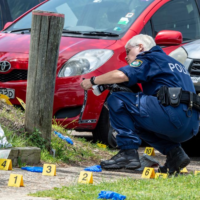 Police at scene where Liam was found.