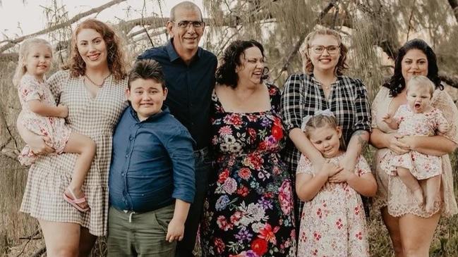 The Byrne family (from left to right) Thiea, Nicole, Dean, Jody, Maxine, Josephine, Brooklyn, Claire and Alania. Picture: Contributed