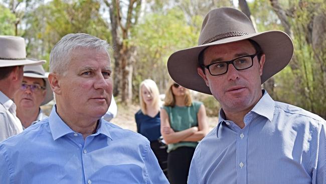 Former Nationals leader Michael McCormack (left) says it would be “foolish” to rule out a future leadership return amid Coalition chaos.
