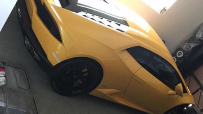 Photos of Bernard Tomic's new Lamborghini from his Facebook page. Photo: Facebook