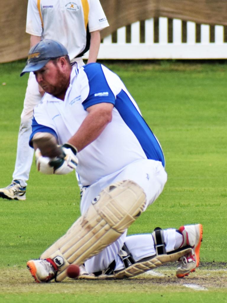 Ulmarra Hotel Tucabia Copmanhurst's Dan Cootes sweeps during the CRCA GDSC Premier League preliminary final against GDSC Easts-Westlawn Crown Hotel at Ellem Oval on Saturday, 20th March, 2021.