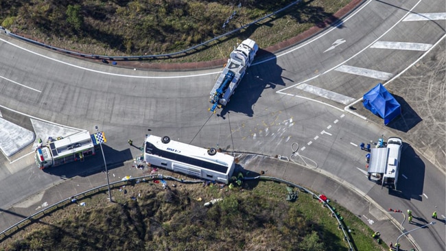 The bus driver has been charged with 10 counts of dangerous driving occasioning death, and one count of negligent driving. Source: NCA NewsWire / Christian Gilles