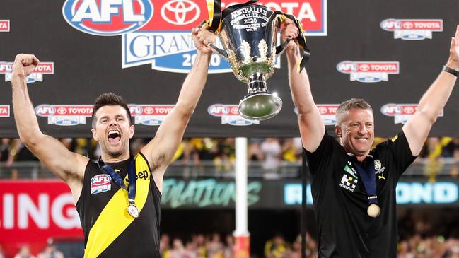 It’s all over. Photo by Michael Willson/AFL Photos via Getty Images.