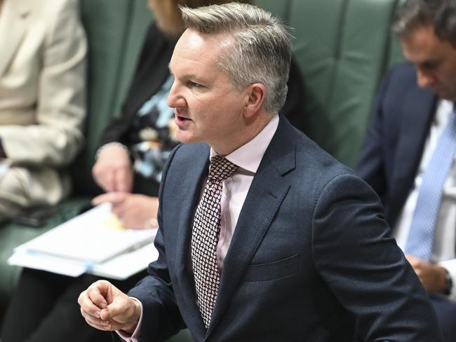 CANBERRA, AUSTRALIA  - NewsWire Photos - November 26, 2024: Climate Change and Energy Minister,ÃÂ Chris Bowen during Question Time at Parliament House in Canberra. Picture: NewsWire / Martin Ollman