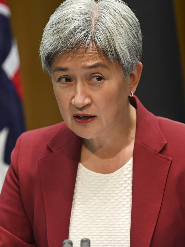 Foreign Minister Penny Wong said Israel’s explanation on the attack had not satisfied the expectations of the Australian government. Picture: NCA NewsWire / Martin Ollman