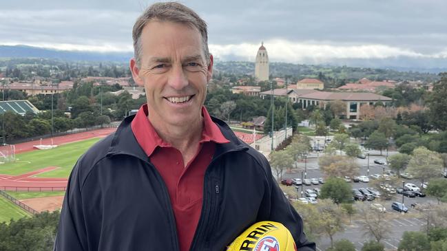 Former Hawthorn coach Alastair Clarkson at Stanford University in California.