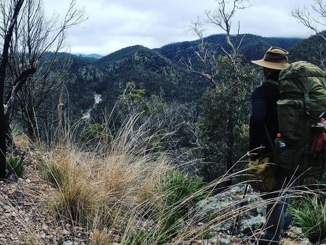 David Bartley hiking in Kanangra-Boyd National Park.