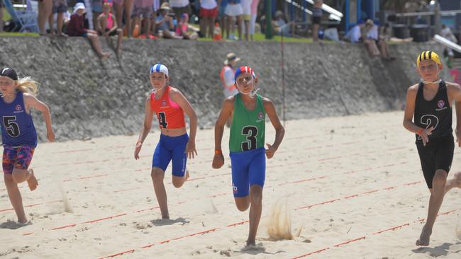 Action from the Queensland Youth Surf Life Saving Championships on February 17.