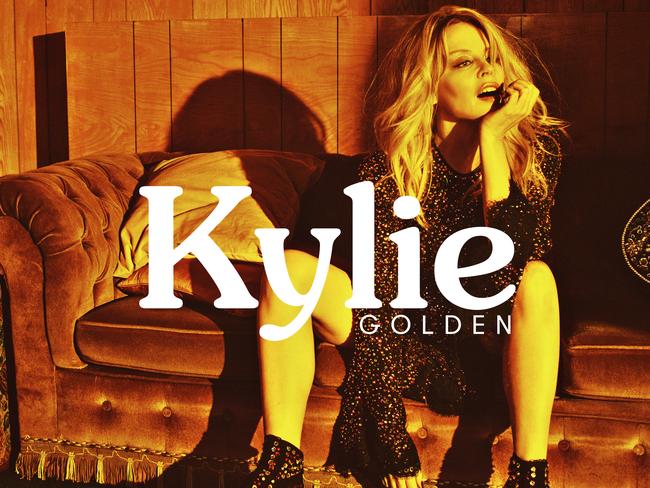 Kylie’s latest album Golden is No. 1 in the UK and Australian midweek charts. Pic: BMG