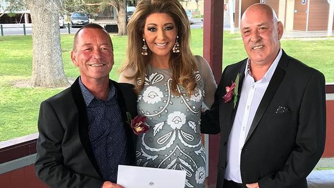 Gina Liano working as a marriage celebrant. Picture: Supplied by Gina Liano