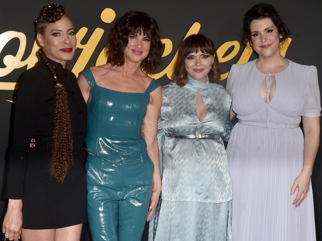 Co-stars Jasmin Savoy Brown, Juliette Lewis, Ricci and Melanie Lynskey at the Season 1 premiere of Yellowjackets back in 2021. Picture: Alberto E. Rodriguez/Getty Images