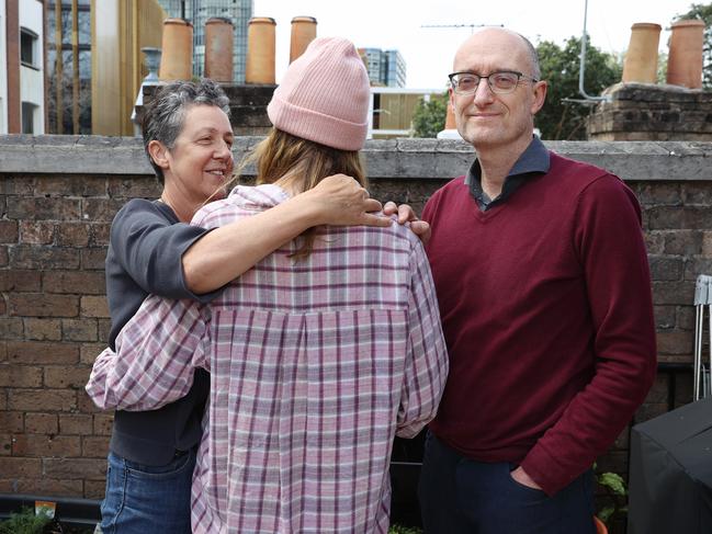 27/9/24: Parents Anthony and Bernie with their daughter (not to be identified) who suffers from  schizophrenia. John Feder/The Australian.