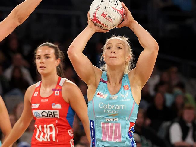 Fraser playing against her former team in early June. Picture: Kelly Defina/Getty Images