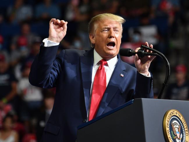 US President Donald Trump speaks during a campaign rally at the BOK Center on June 20, 2020 in Tulsa, Oklahoma. (Photo by Nicholas Kamm / AFP)