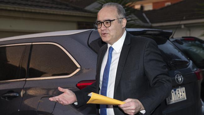 Adem Somyurek is seen outside his home in Melbourne on June 16. Picture: AAP