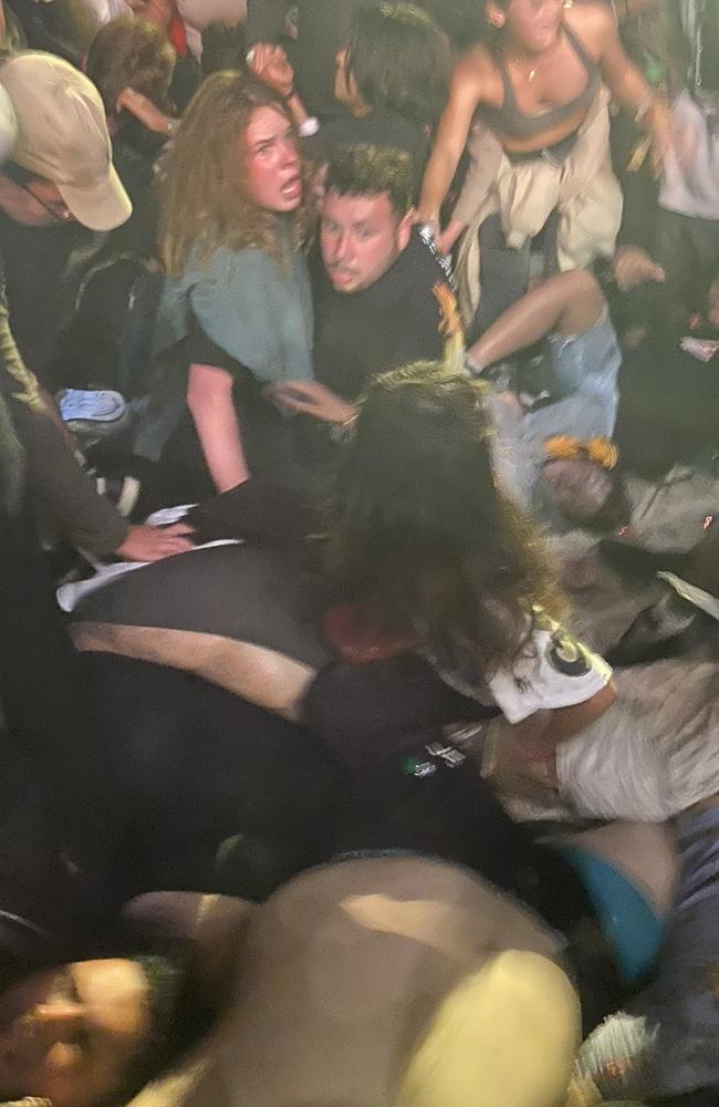 Ten people died in a 2021 crowd surge during Travis Scott’s concert at Astroworld Festival. Picture: Twitter