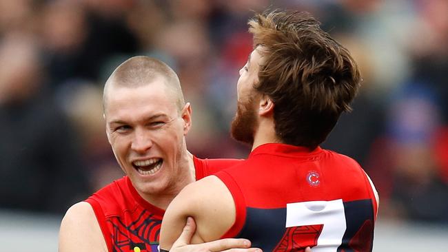 Jack Viney (right) and Tom McDonald hope the Demons go deep in September. Picture: Getty Images