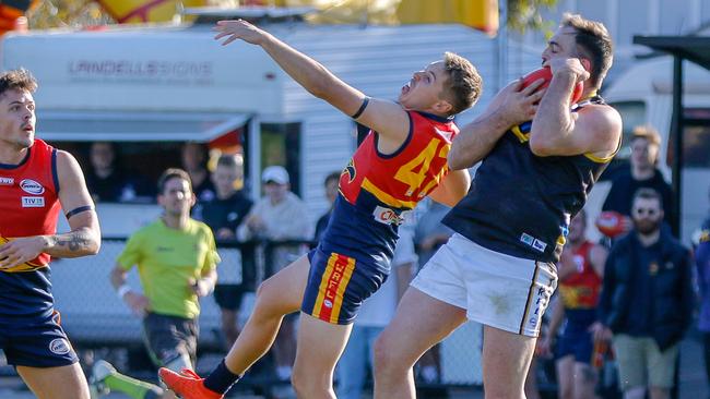 Brian Lake is happy playing local football at Caroline Springs. Picture: Aaron Cook