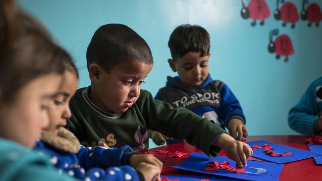 Syrian refugee children at one of 10 Early Childhood Education centre's supported by World Vision in Lebanon's Bekaa Valley. There are 500 children in each of the ten schools. World Vision Since the war in Syria began almost seven years ago, in March 2011, huge segments the country's population have fled to neighbouring countries including Jordan, Turkey and Lebanon, where somewhere in the vicinity of 1.5 million Syrians are currently believed to living. Most are situated in the Bekaa Valley, which runs the length of the country alongside the border with Syria to the east. In Bekaa, most live in Informal Tented Settlements (ITS) scattered between vineyards and farms. They usually pay around USD100/month to landowners to rent the land, on which they build their semi-permanent tents, and for electricity. Most income comes from daily labour wages in farming or construction. The scene depicted is from one such ITS in Central Bekaa, near the city of Zahlé, where most are originally from the Syrian city of Aleppo or is outskirts, but also from as far away as Afrin in northeastern Syria, on the border with Turkey. Everyone that I spoke with said they'd fled at various stages of the war but all had ultimately left when the fighting became too close for comfort, if their home had been destroyed or if relatives had been killed. Few know when they will be able to return home.