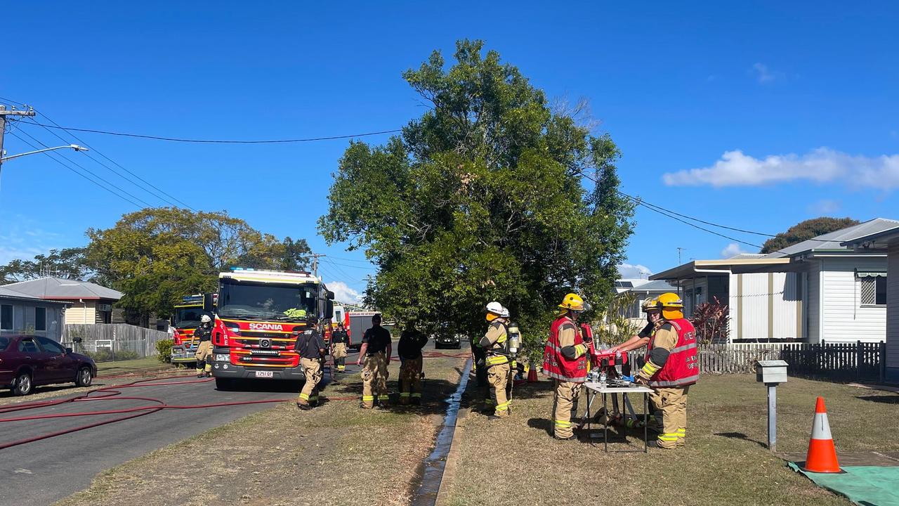 A Queensland Ambulance Service spokesman said an elderly woman was taken to Bundaberg Hospital in a stable condition with suspected smoke inhalation.