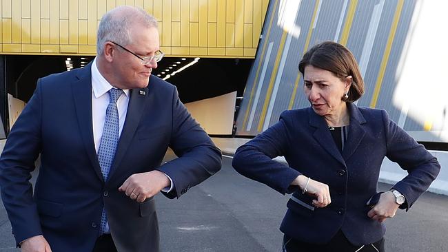 The PM has said outgoing NSW Premier Gladys Berejiklian should wait until her ICAC troubles are behind her before a potential tilt at Canberra. Picture: Mark Metcalfe/Getty Images