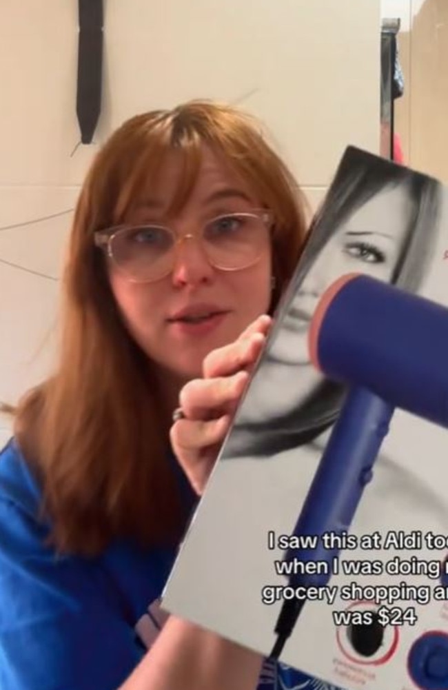 People are comparing an Aldi product to Dyson. Picture: TikTok/@dailybethbrown