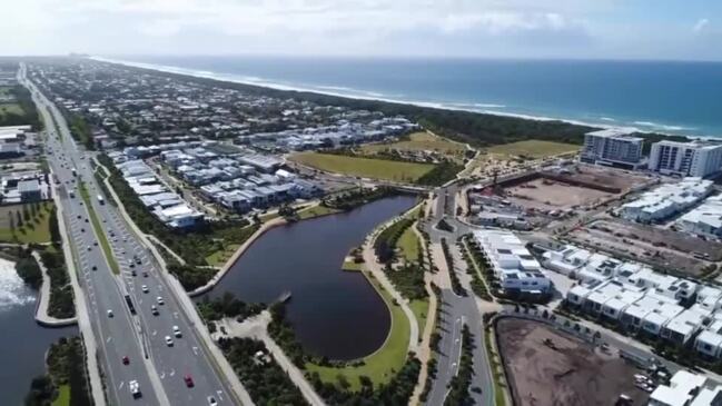 Drone footage of Bokarina Beach, Sunshine Coast, development