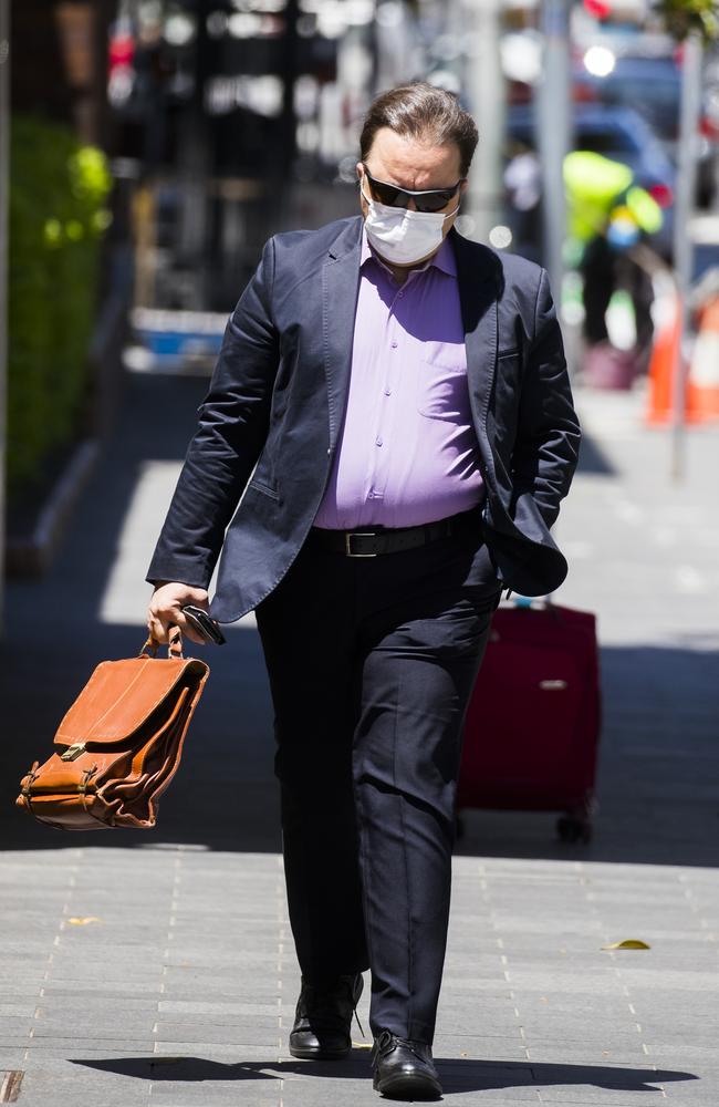 Rassoul Solhdjou walking into Manly Court House on Monday. Picture: Dylan Robinson