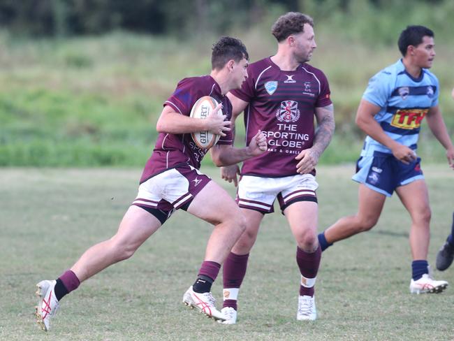 GCDRU 1st grade round 7 - Nerang Bulls vs. Helensvale Hogs. Kyle Lotz. 25 May 2024 Nerang Picture by Richard Gosling