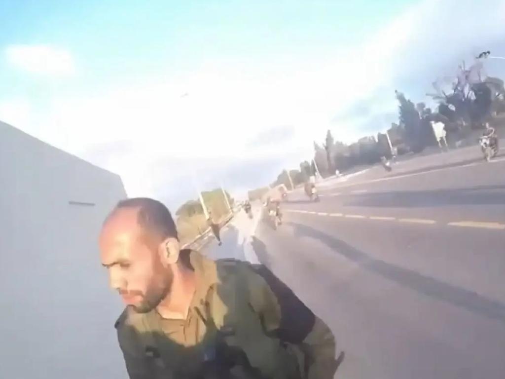 Abd al-Hadi Sabah was caught on camera in Israeli territory on October 7, 2023. Picture: IDF