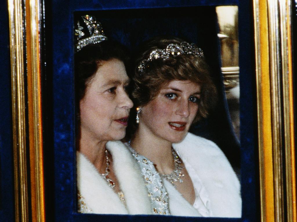 The Princess of Wales and the Queen attend the Opening of Parliament in London, November 1982. Picture: Terry Fincher/Princess Diana Archive/Getty Images