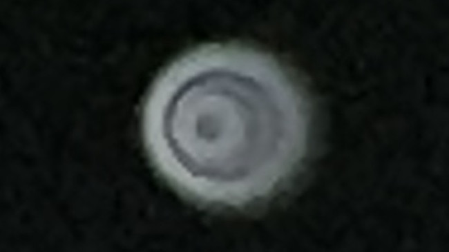 Pictures taken by Jarod Crook of an unusual object he saw in the sky over Coomera.,